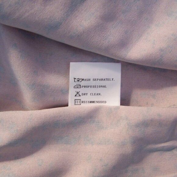 Misslook Button Up Shirt Top Womens Large Ombre 3/4 Sleeves Collared Gray Coral - Picture 10 of 10